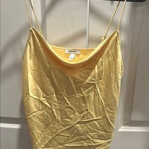 Nine West Yellow Cowl Spaghetti cami